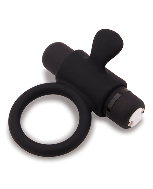 Nu Sensuelle 7 Function Silicone Bullet Ring - Black