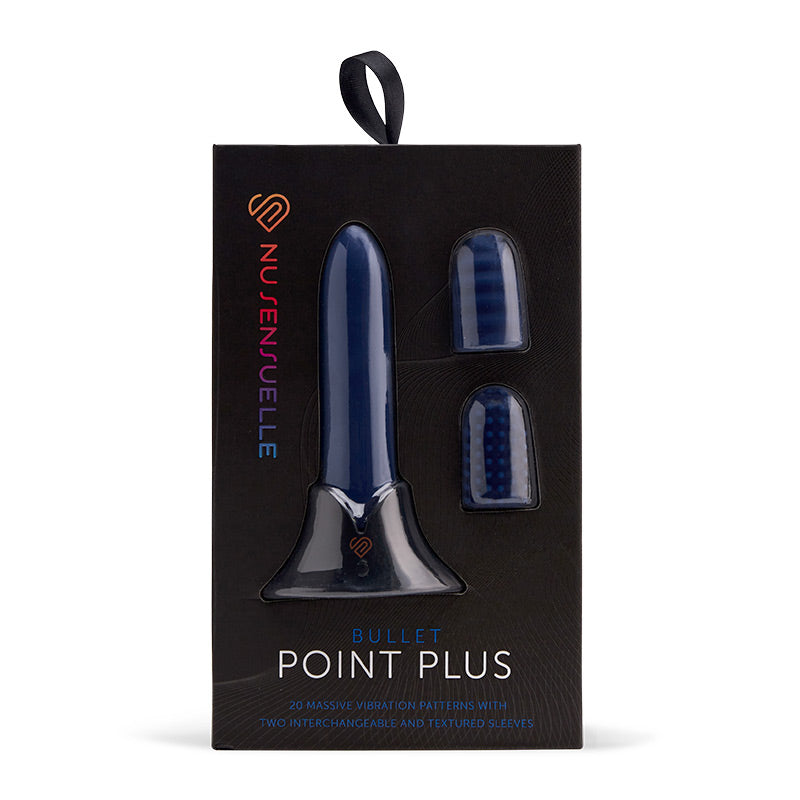 Sensuelle Point Plus Bullet Vibrator Blue 2 Sleeves