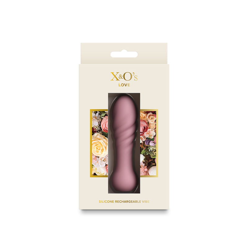 X & O's Love Dusty Rose Silicone Rechargeable Vibe