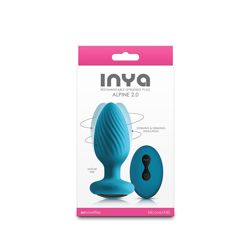 Inya Alpine 2.0 Gyrating And Vibrating Plug With Remote Teal