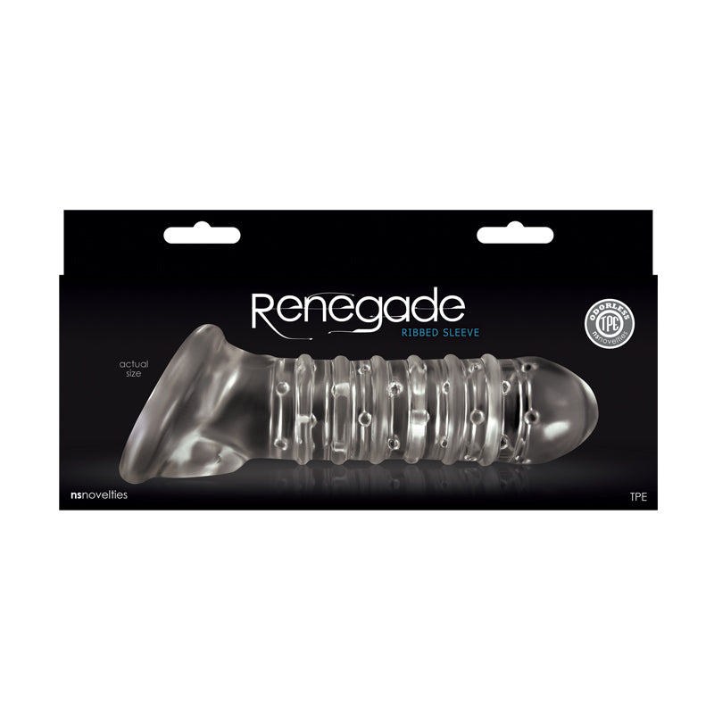 Renegade Ribbed Extension Clear Sleeve