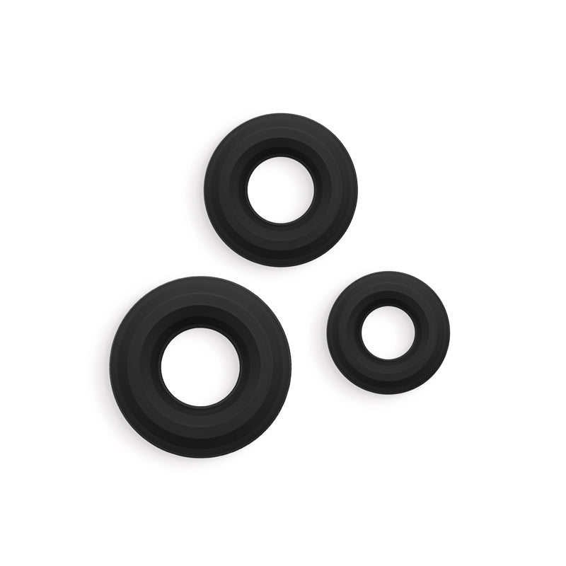 Renegade Fireman Rings 3-piece Cock Ring Kit Black