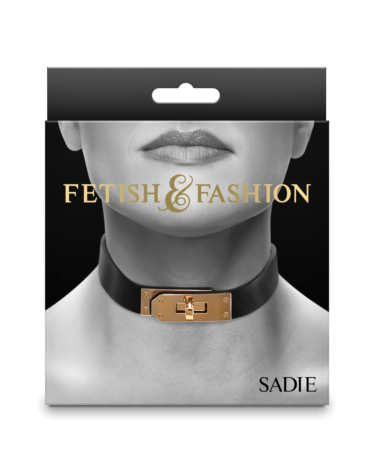 Fetish Fashion Sadie Collar Blk/gld