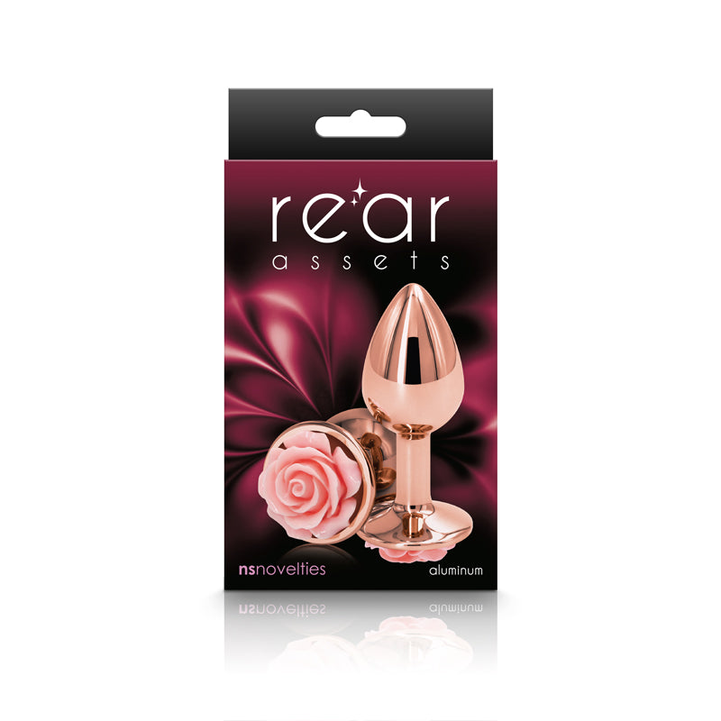 Rear Assets Rose Anal Plug - Small - Pink