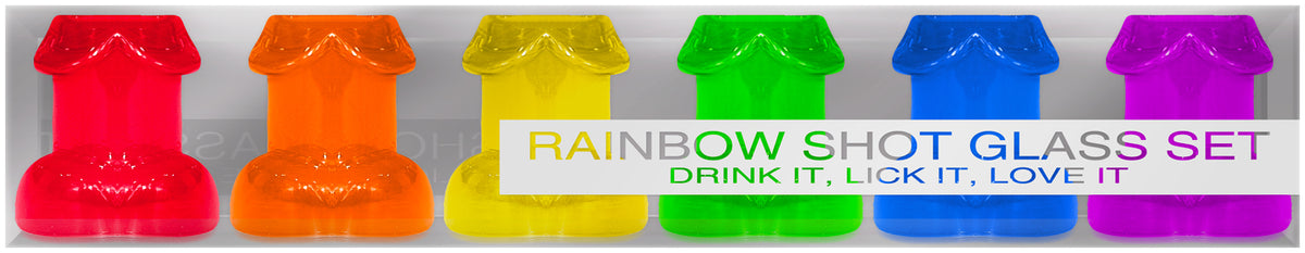 Rainbow shot glass set