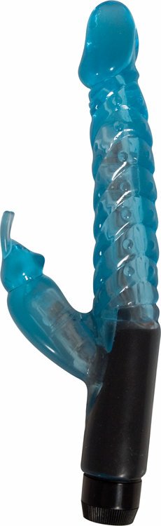 Jelly Mini Rabbit Vibro Wand - Blue