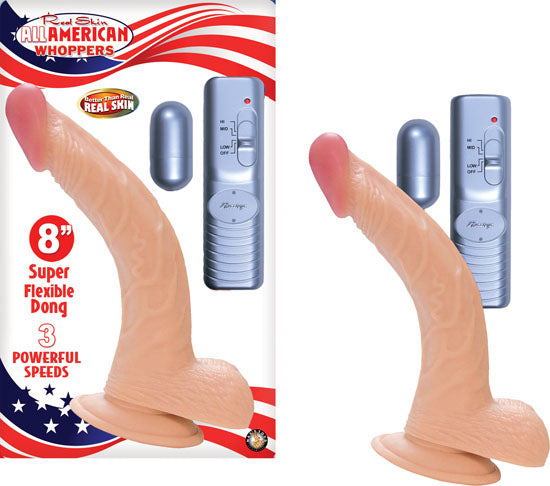 Real Skin All American Whoppers Dong With Balls 8 Inches