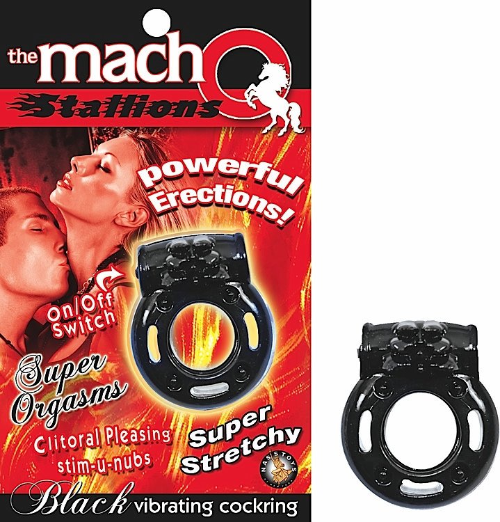 The Macho Stallions Vibrating Cock Ring (black)