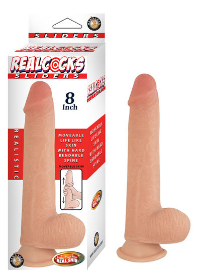 Realcocks Sliders 8 inches Realistic Dildo Beige