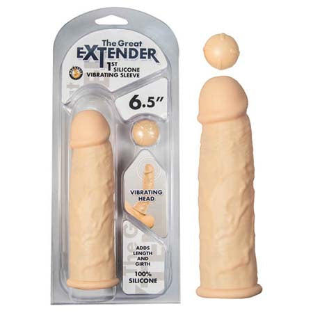 The Great Extender 1st Silicone Vibrating Sleeve 6.5in