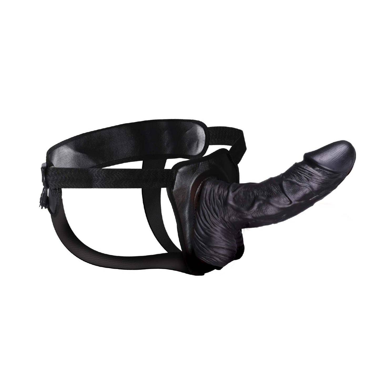 Erection Assistant Hollow Strap-on 8 In. Black