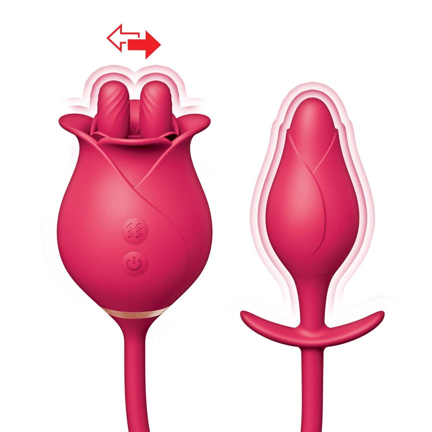Clit-tastic Tulip Finger Massager & Pleasure Plug Red