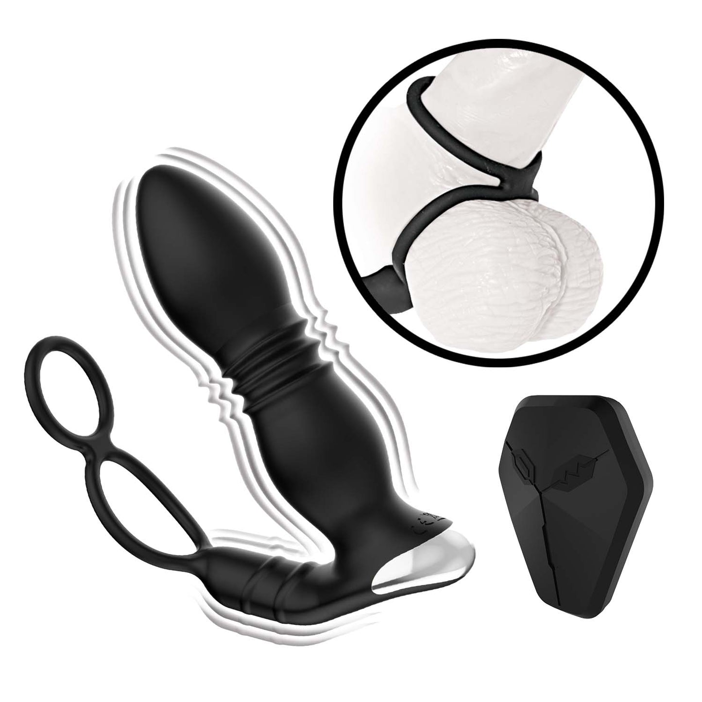 Ass-sation Remote Thrusting Power Plug Black