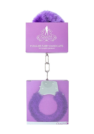 Pleasure Handcuffs Furry - Purple