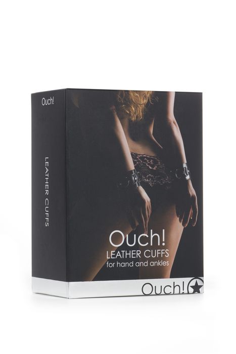 Ouch! Leather Cuffs - Black