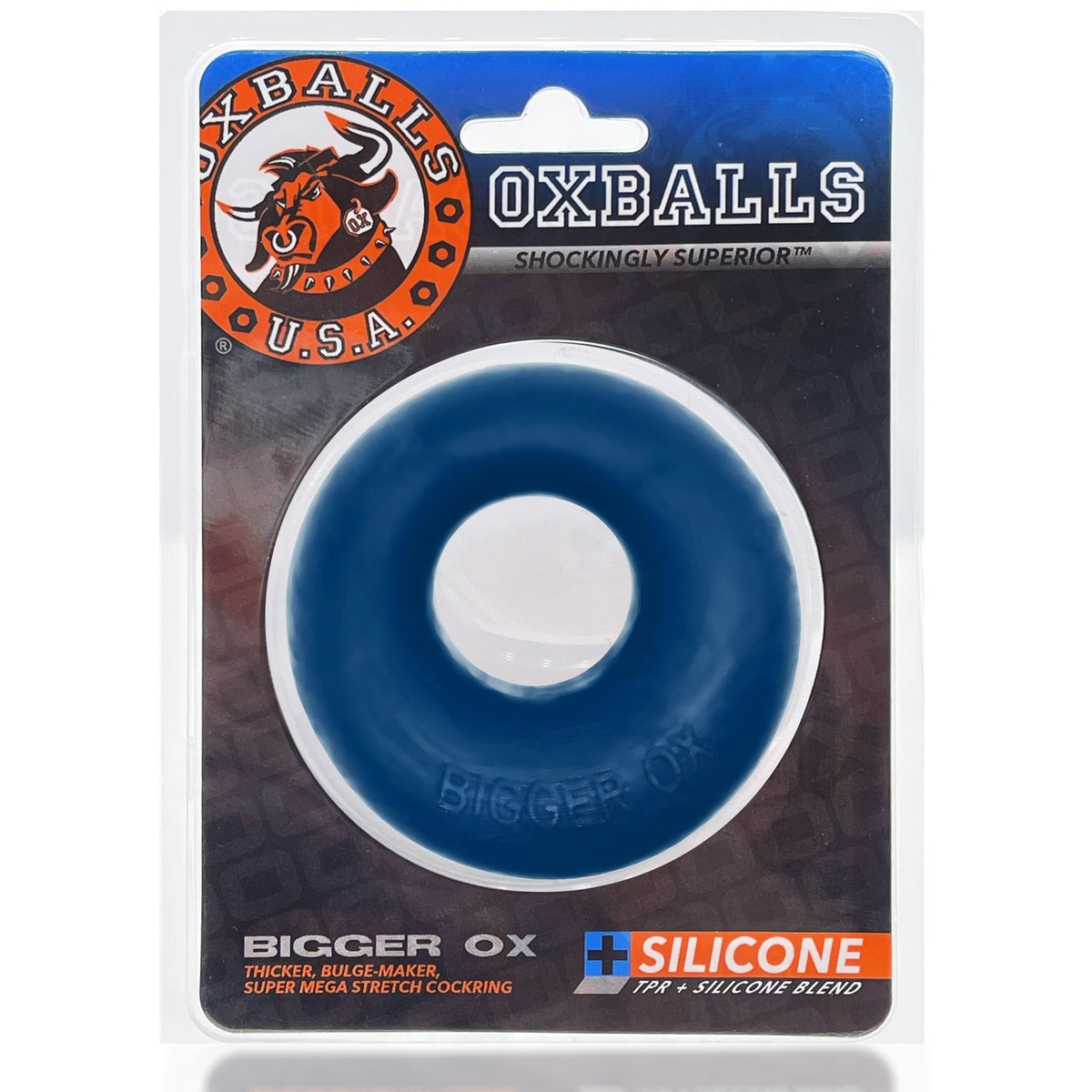 Oxballs Bigger Ox Thick Cockring Silicone Tpr Space Blue Ice