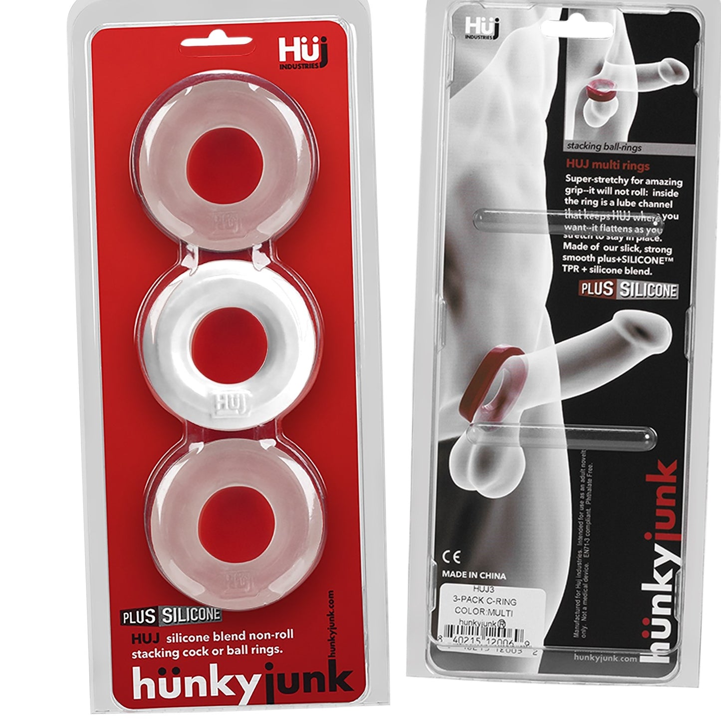 Huj3 3pk C-ring White Ice