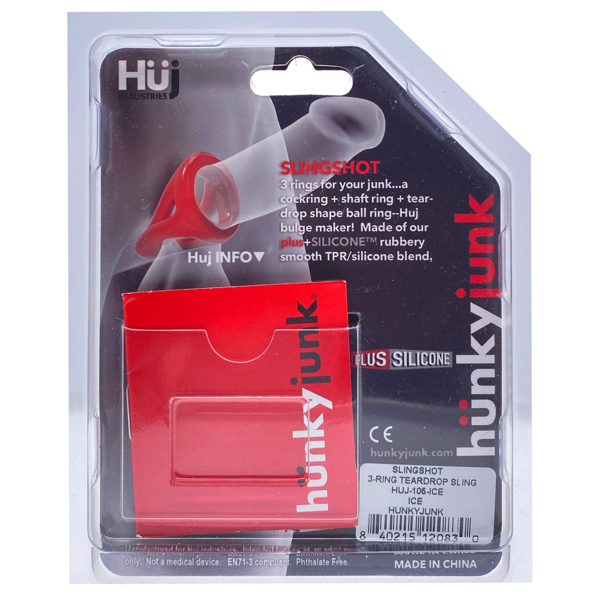 Hunky Junk Slingshot 3 Ring Teardrop - Ice