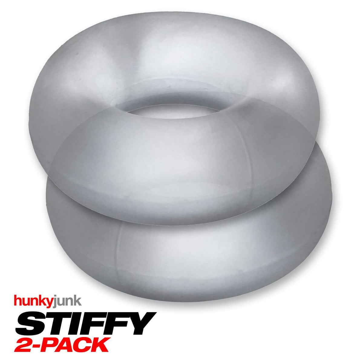 Oxballs Stiffy 2-pack Bulge Cockrings Silicone Tpr Clear Ice
