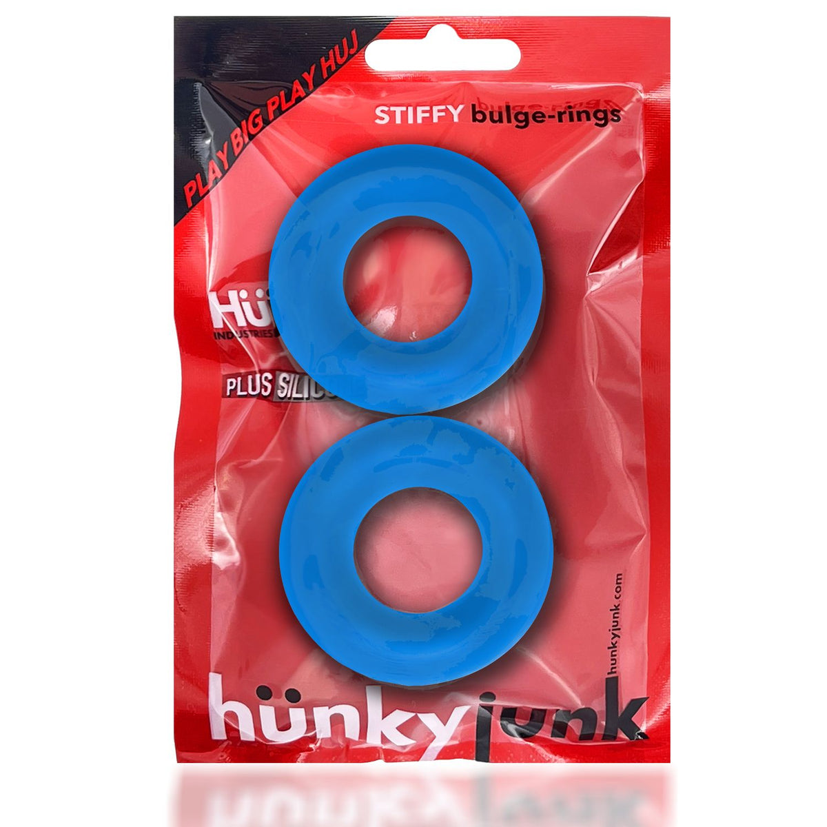 Oxballs Stiffy 2-pack Bulge Cockrings Silicone Tpr Teal Ice
