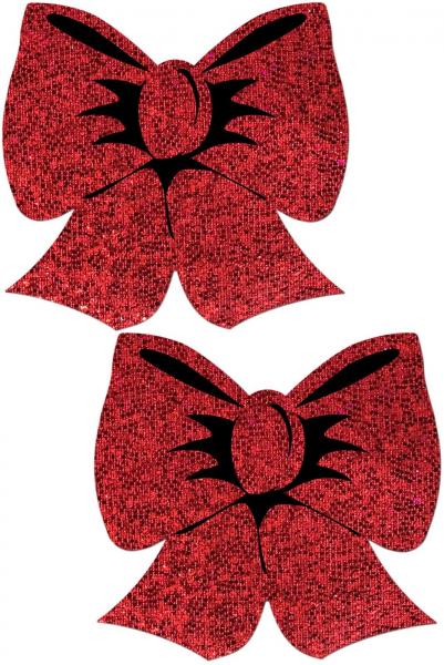 Pastease Hologram Bows Red Pasties