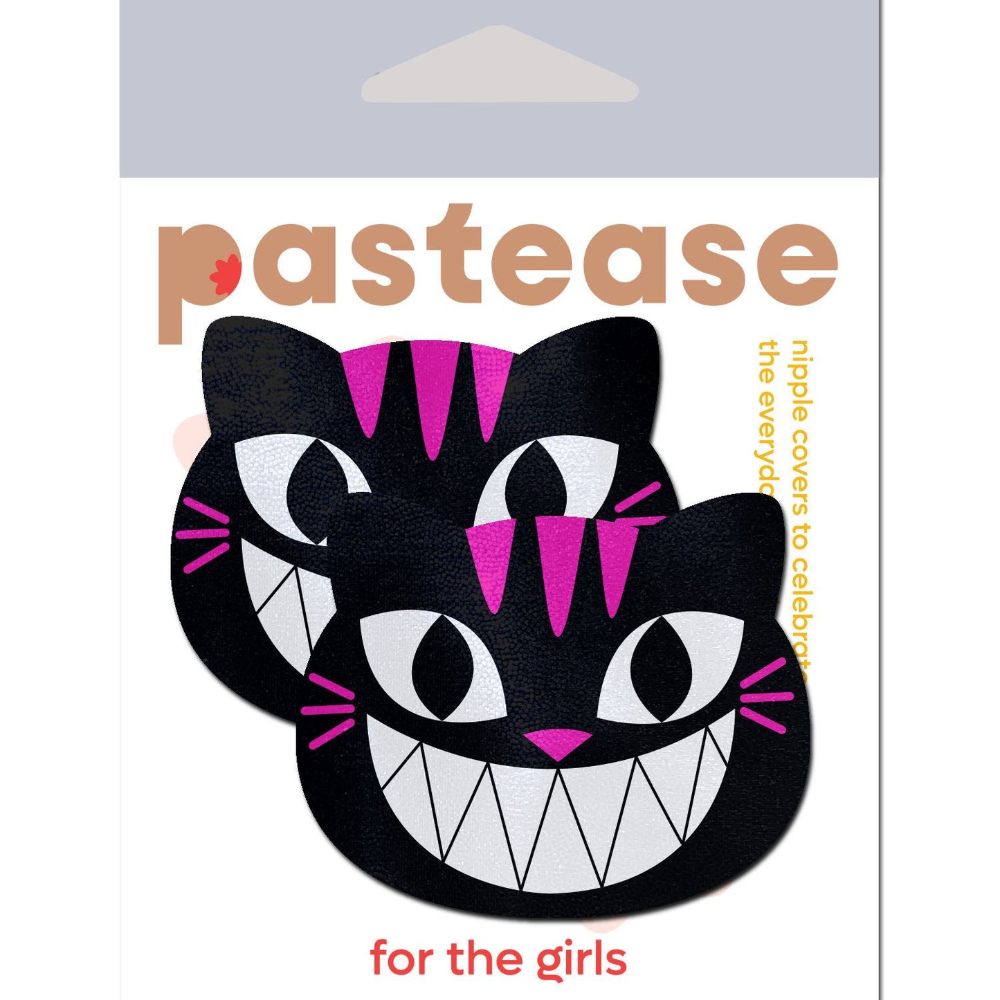 Pastease Black & Pink Cheshire Kitty Cat Pasties