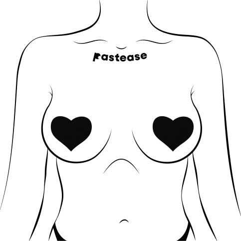 Heart Sweety Hearts Black Pasties O/S