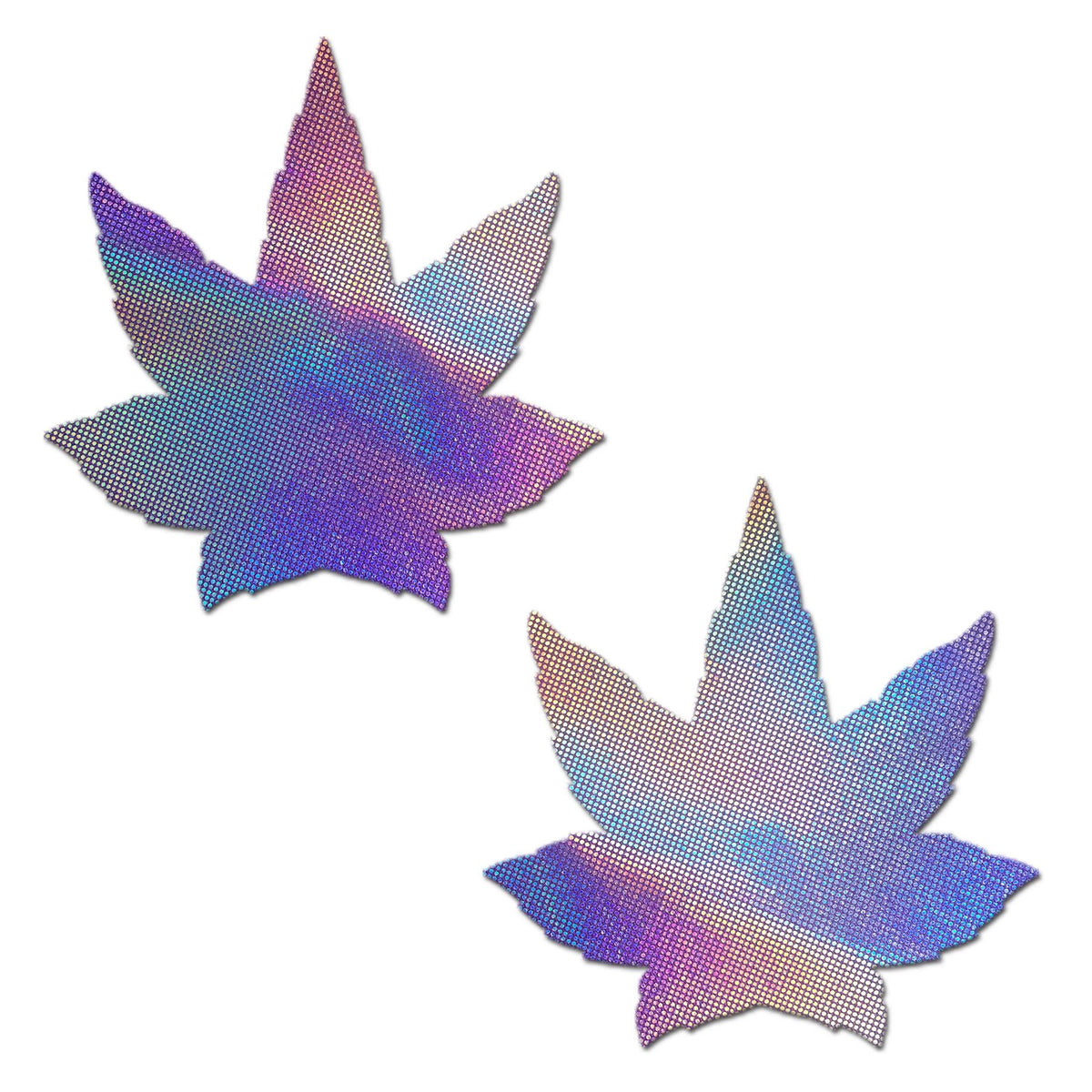 Pastease Indica Pot Leaf Silv Holographic Weed Nipple Pasties
