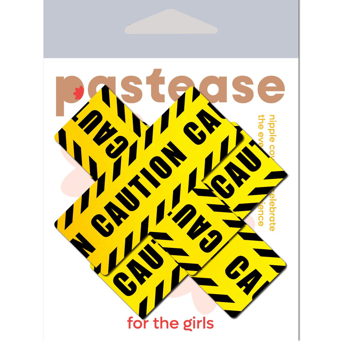 Pastease Caution Cross X Black Yellow Pasties O/S