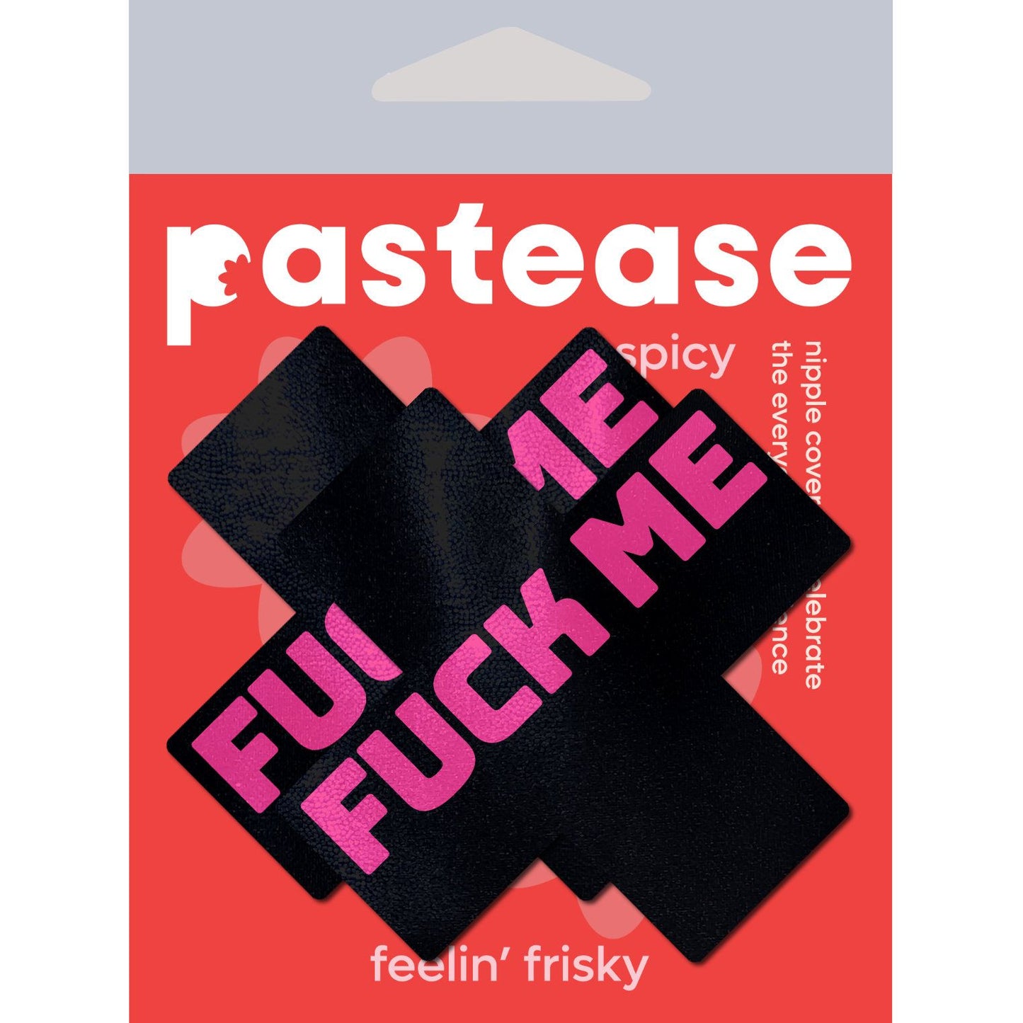 Pastease Liquid Black Cross Pink F*ck Me Pasties