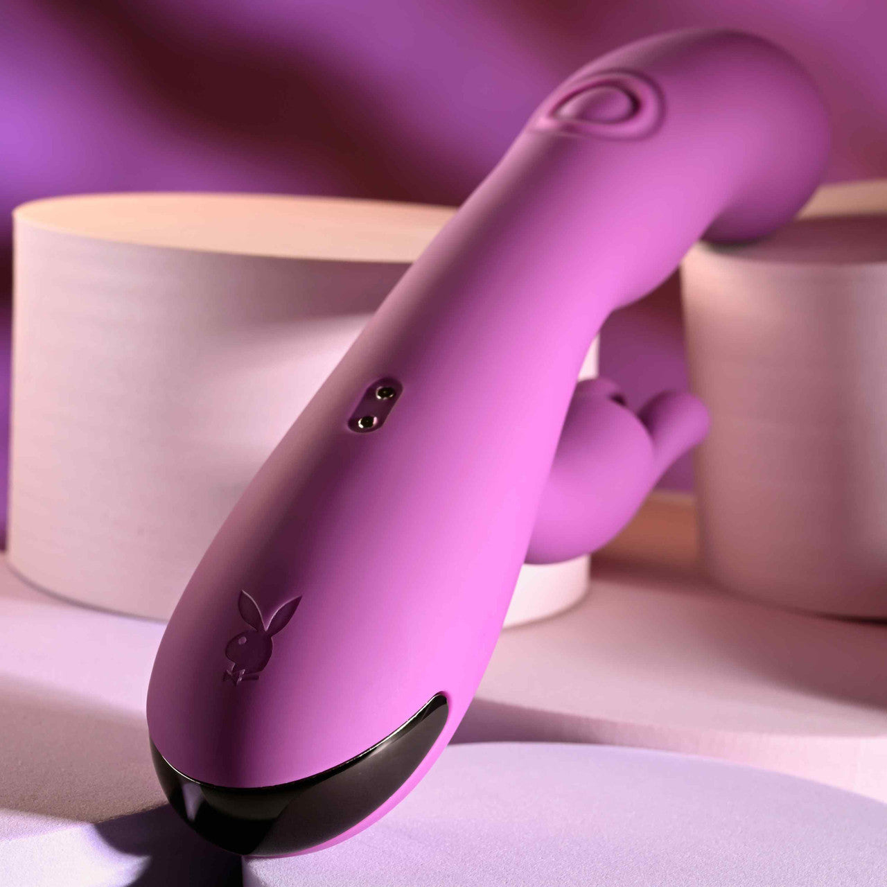 Playboy Busy Bunny Rechargeable Vibrating Dual Stimulator Vibrator Silicone Wild Aster