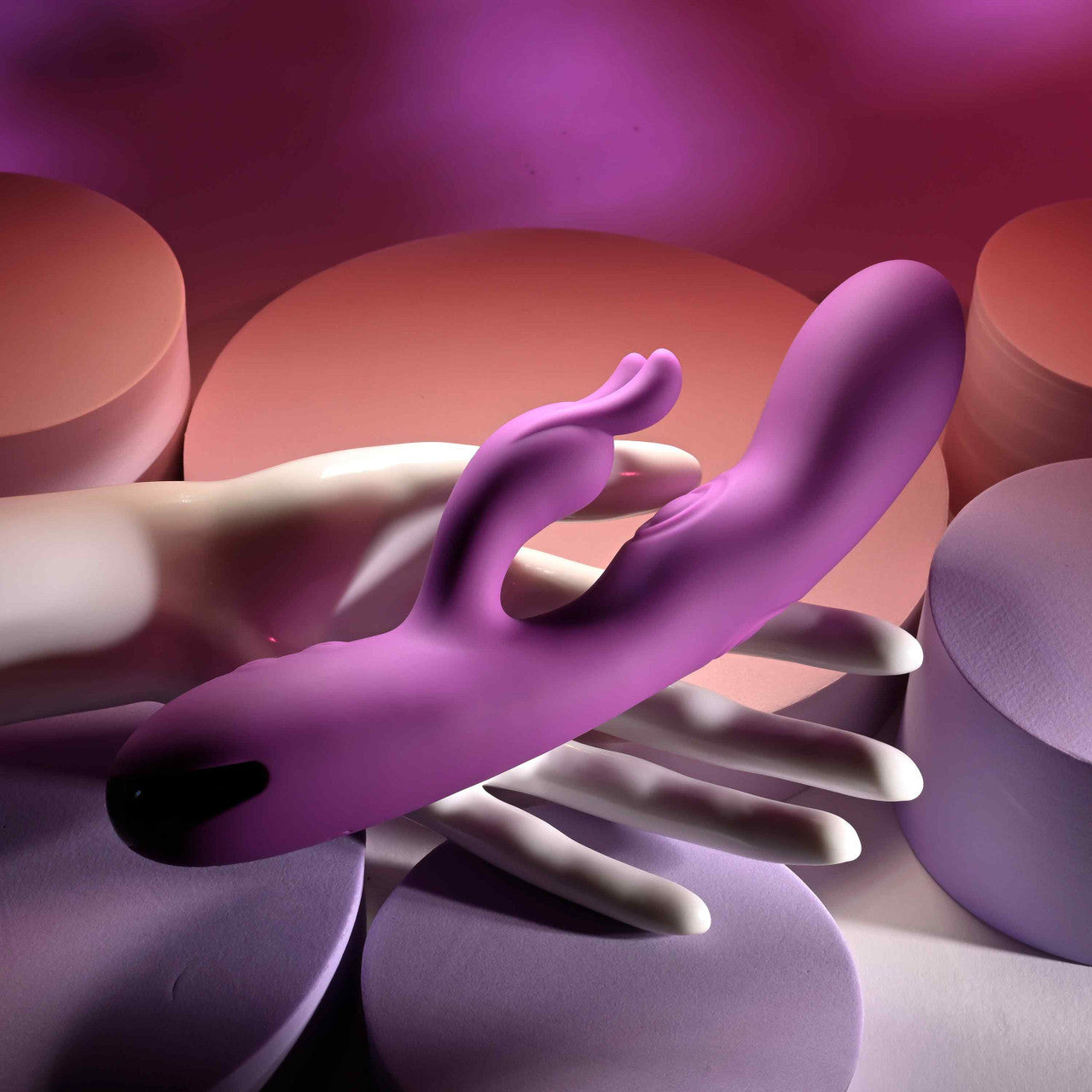 Playboy Busy Bunny Rechargeable Vibrating Dual Stimulator Vibrator Silicone Wild Aster