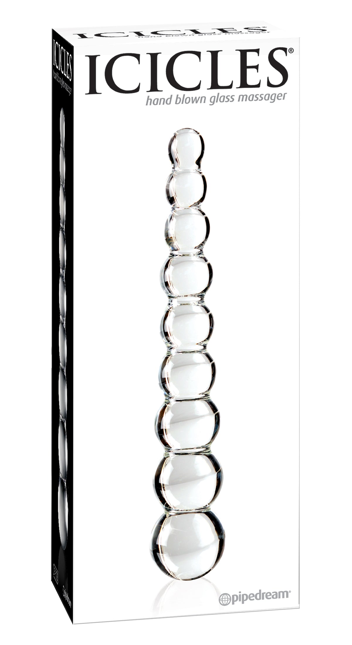 Icicles No 2 Glass Anal Beads Clear