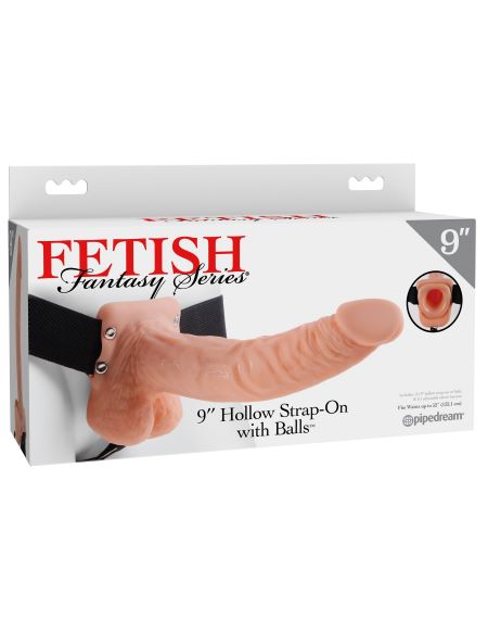 Ff Hollow Strap On W/balls 9 Flesh