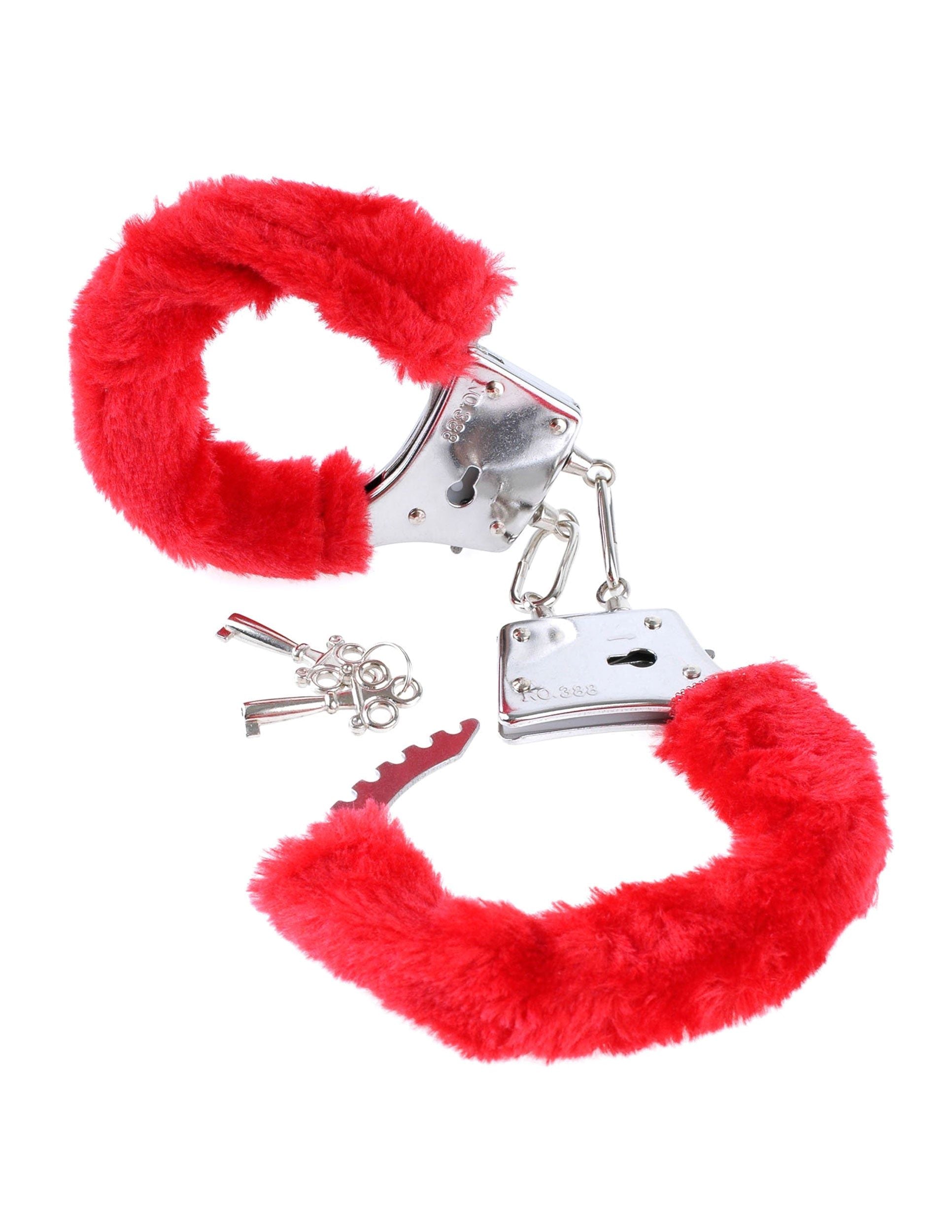 Ff Beginner Furry Cuffs Red