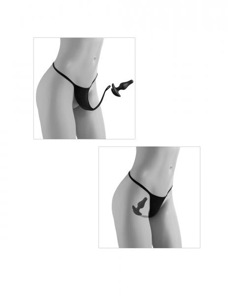 Hookup Crotchless Pleasure Pearls Black Fits Size Xl-xxl