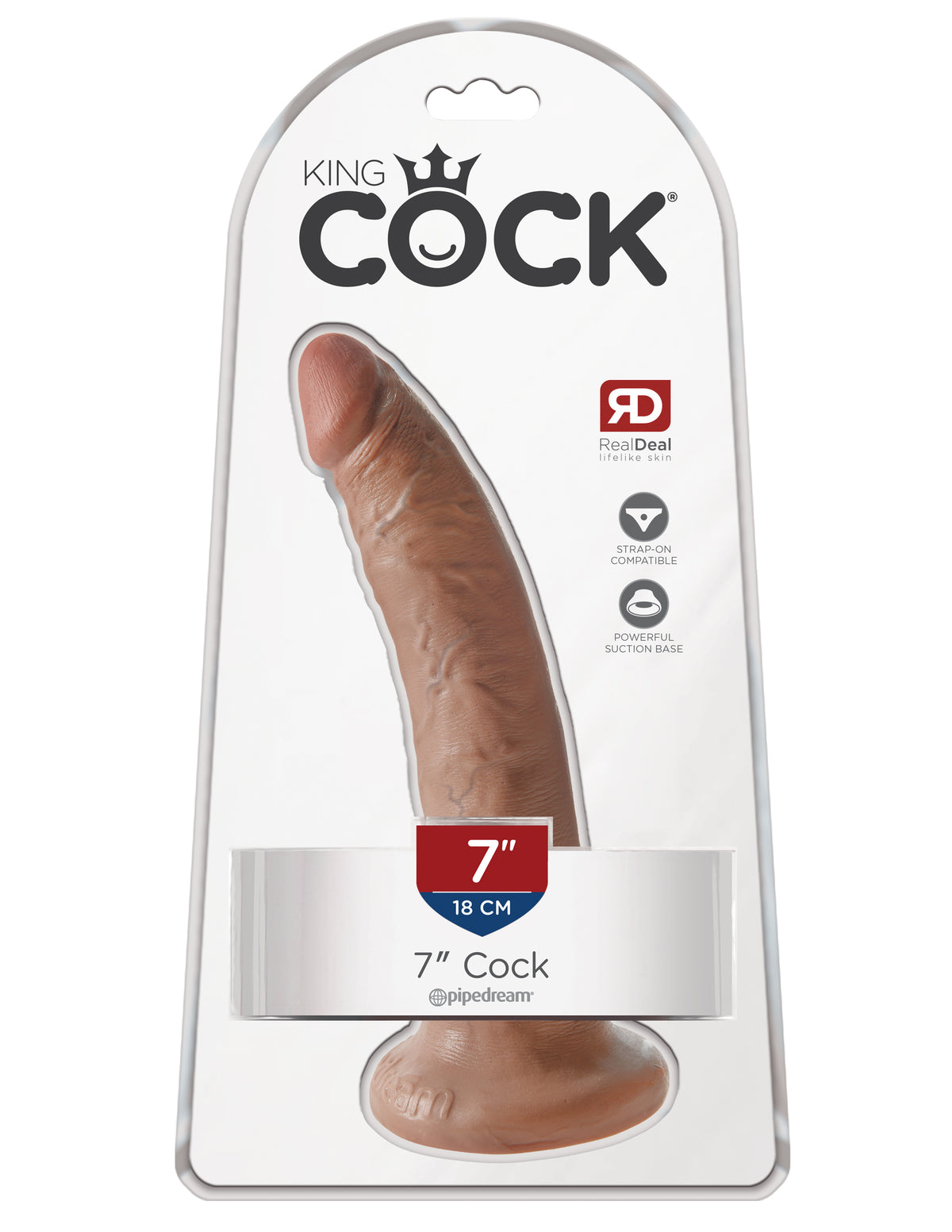 King Cock 7 Inches Realistic Dildo Tan