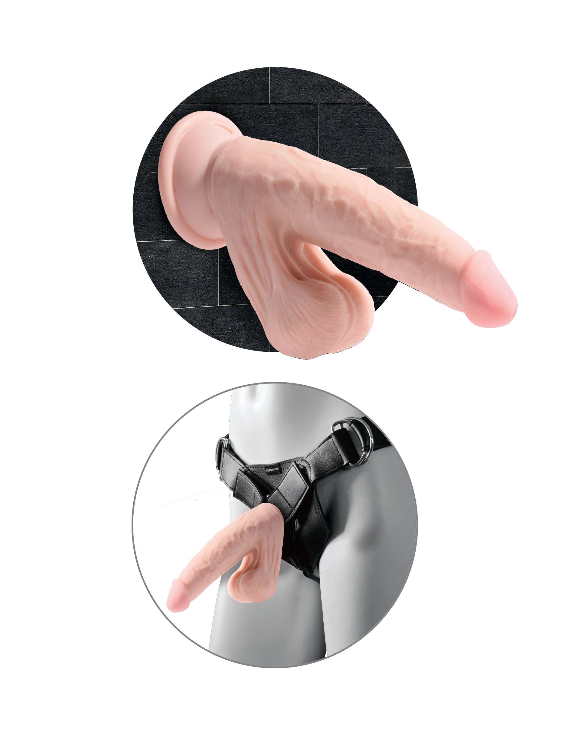 King Cock Triple Density Cock 7 In With Swinging Balls