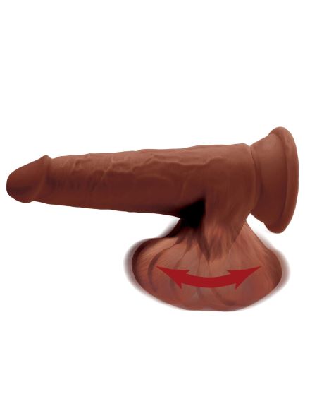 King Cock Plus 8 In. Triple Density Cock With Swinging Balls Brown
