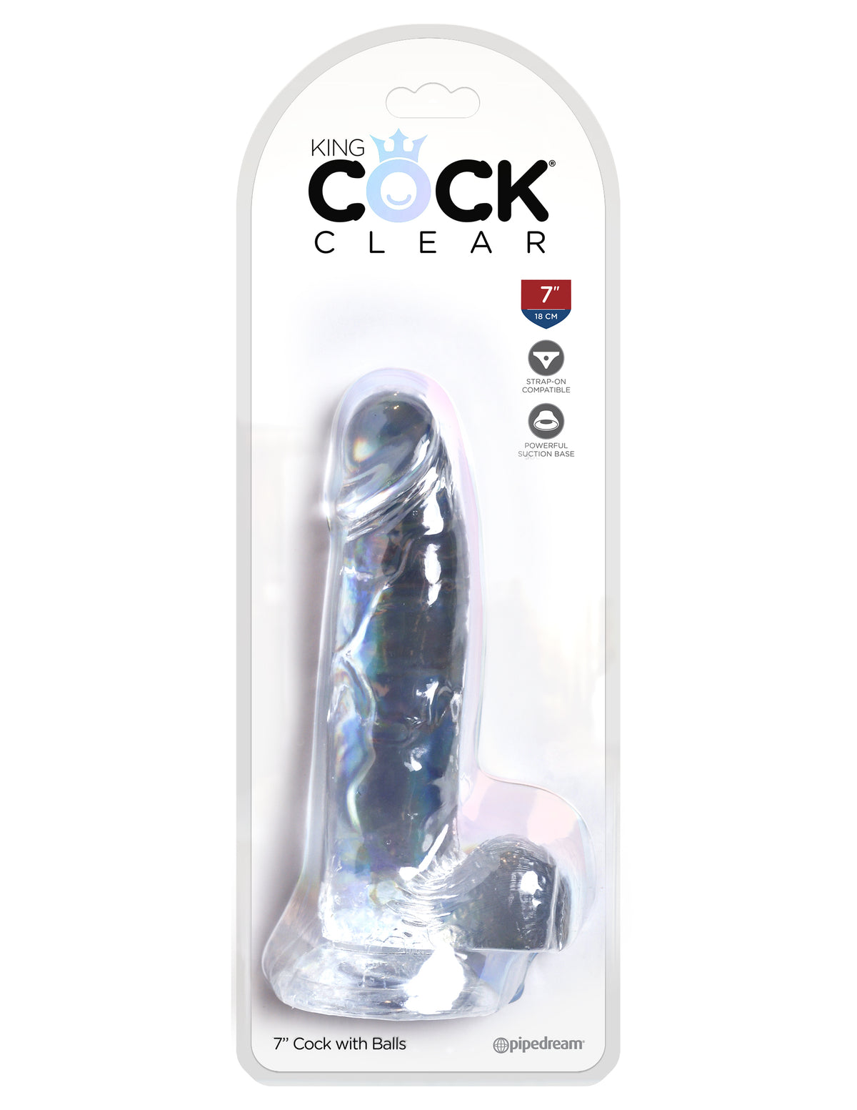 King Cock Clear 7in Cock with Balls