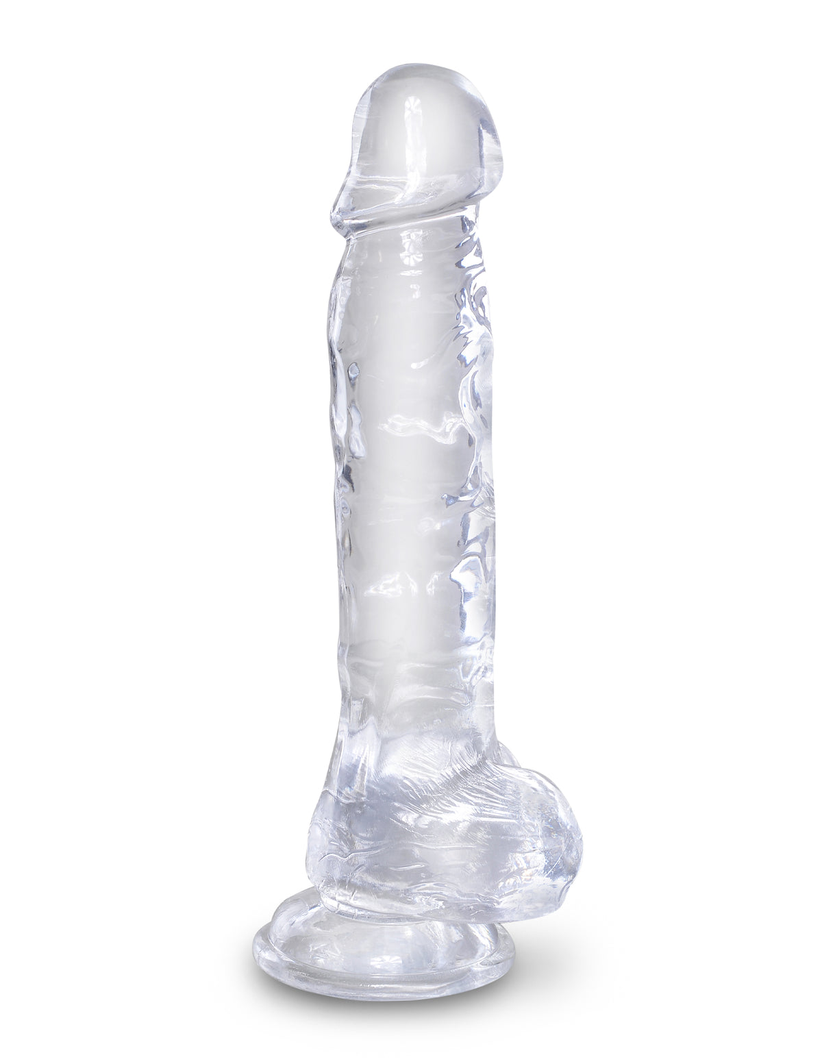 King Cock Clear 8in Cock with Balls