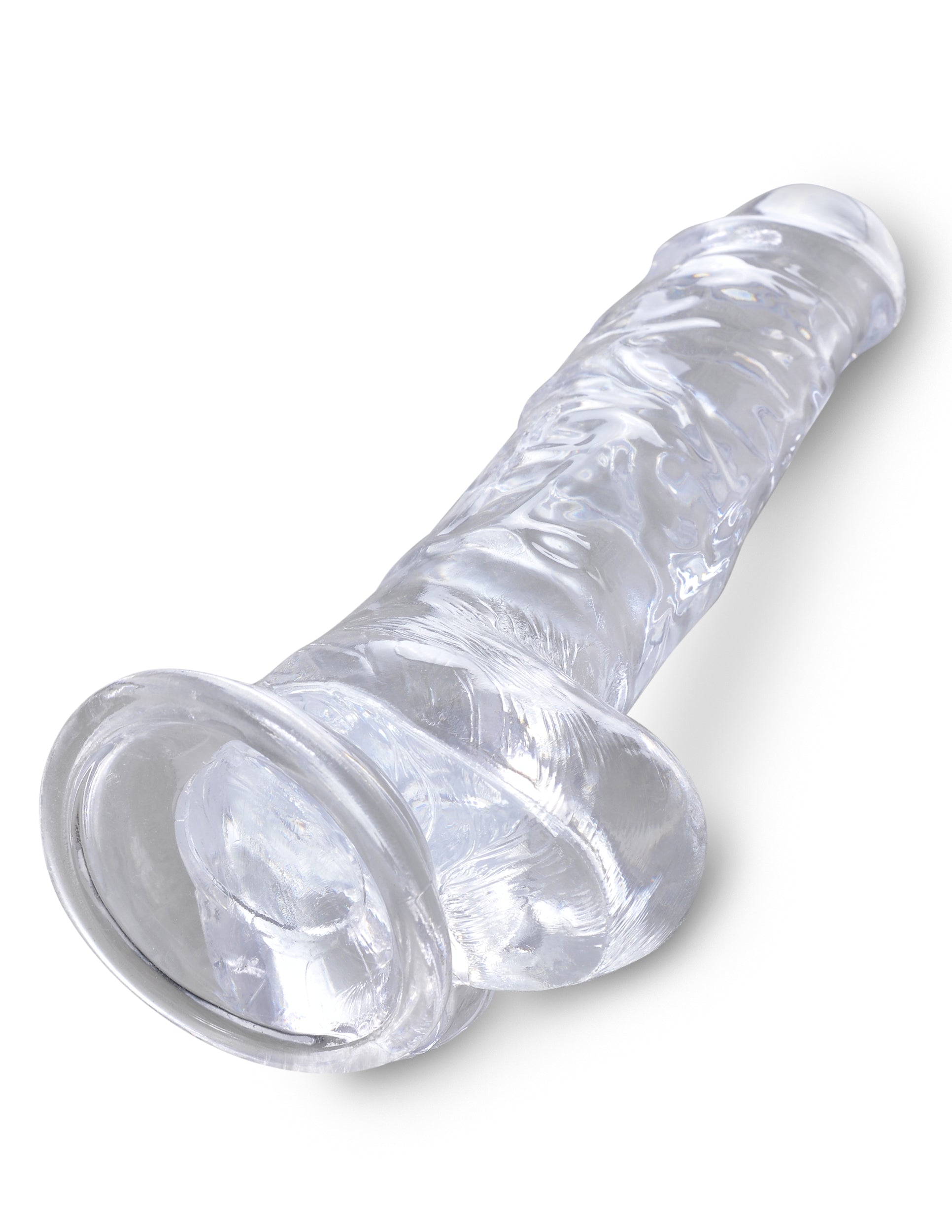 King Cock Clear 8in Cock with Balls