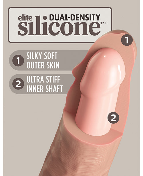 King Cock Elite Silicone Dual-density Cock 7 In. Light