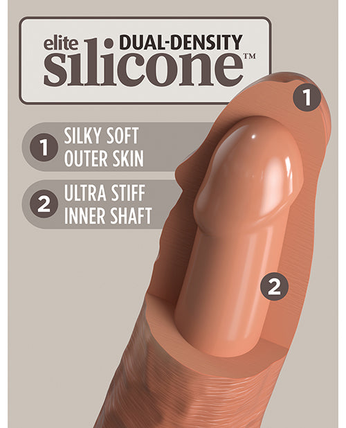 King Cock Elite Silicone Dual-density Cock 7 In. Tan