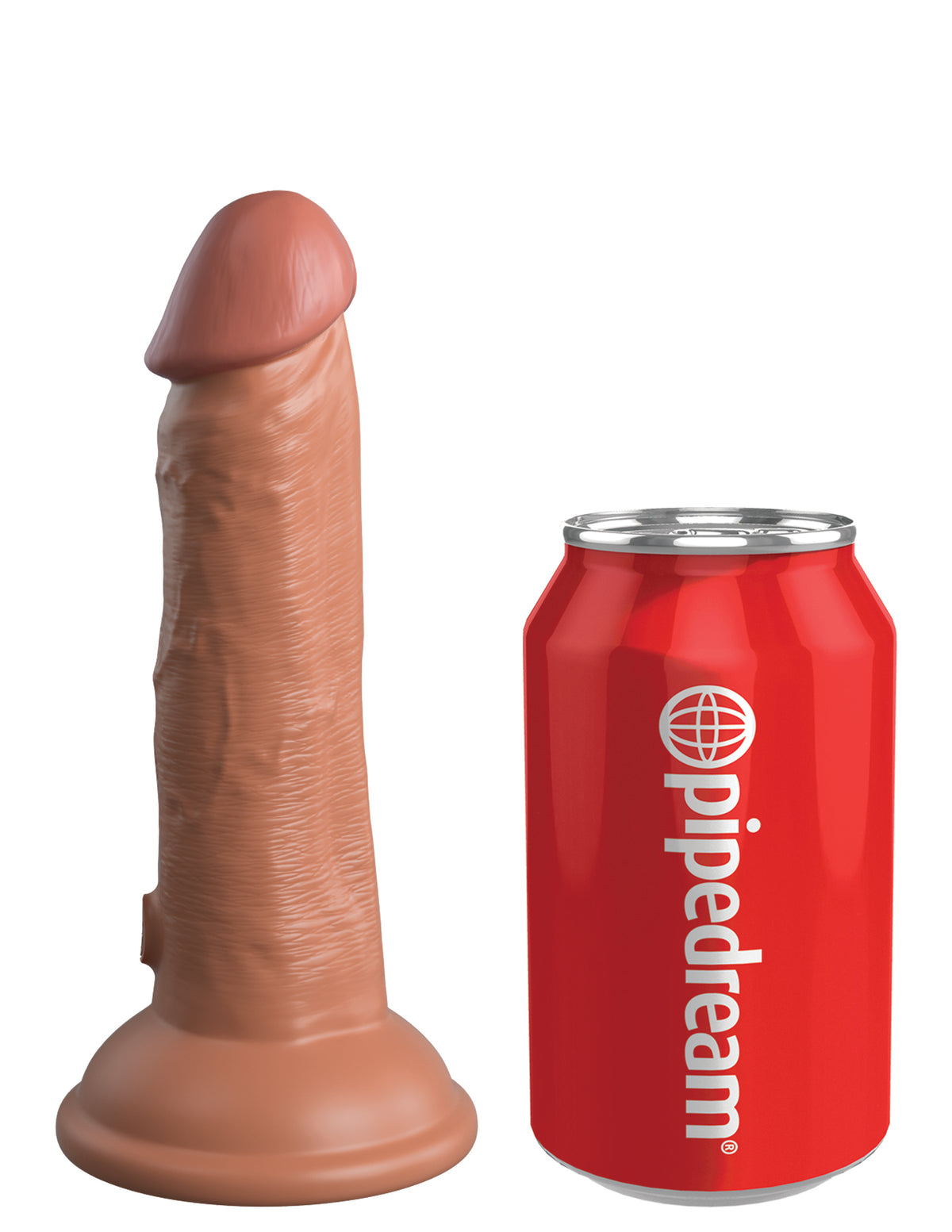 King Cock Elite Vibrating Silicone Dual-density Cock 6 In. Tan