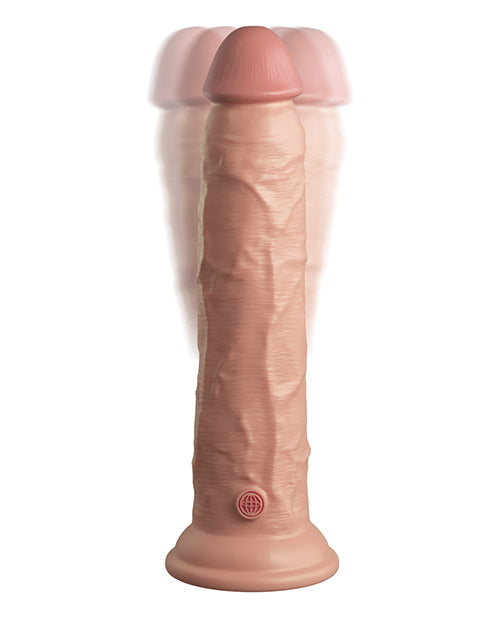 King Cock Elite Vibrating Silicone Dual-density Cock With Remote 9 In. Light