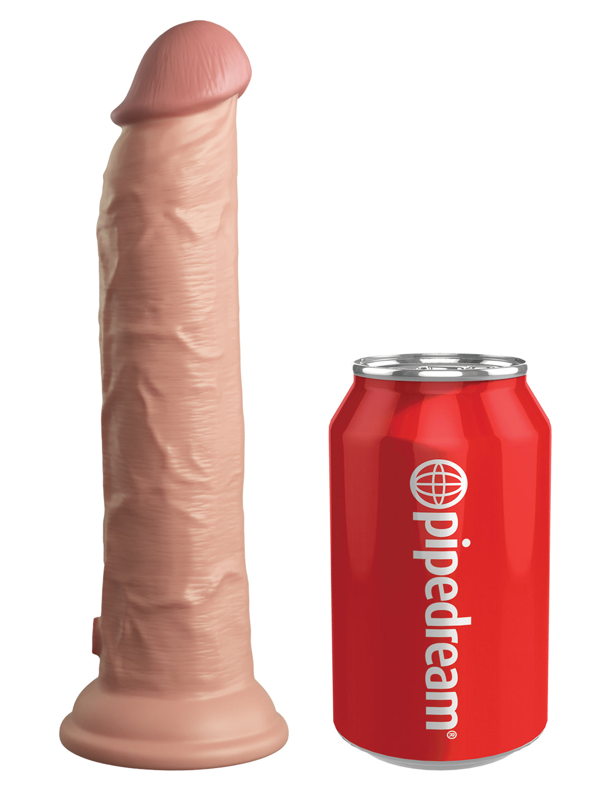 King Cock Elite Vibrating Silicone Dual-density Cock With Remote 9 In. Light