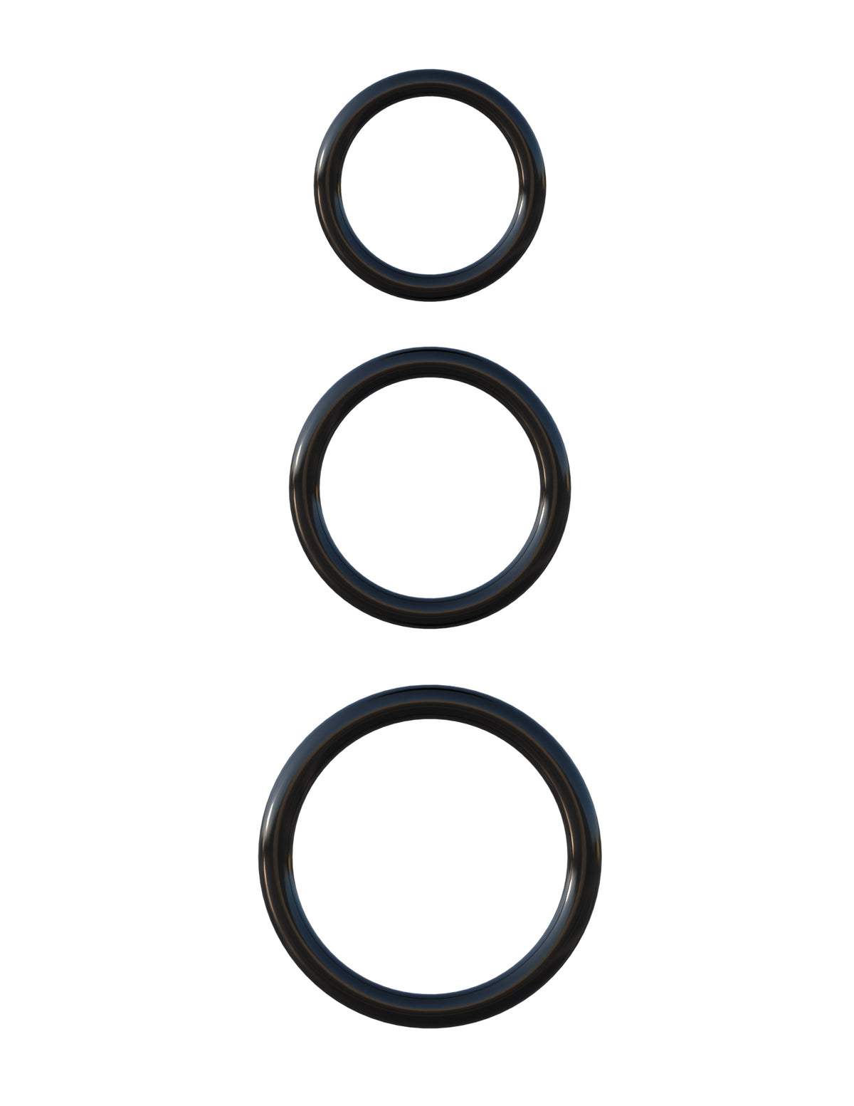 Fantasy C-Ringz Silicone 3 Ring Stamina Set Black