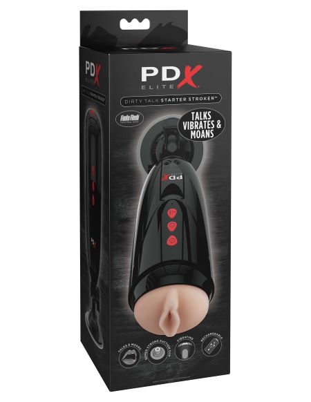 PDX ELITE Dirty Talk Starter Stroker