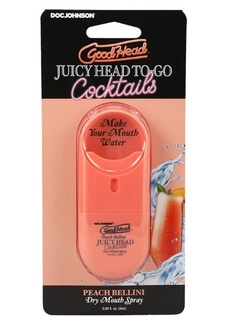 Goodhead Juicyhead Cocktails Dry Mouth Spray To-go Peach Bellini 0.30FL